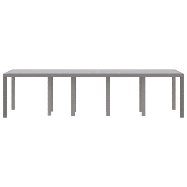 vidaXL Mesa de comedor de jardín Gris claro 300 x 100 x 73 cm