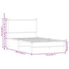 vidaXL Estructura de cama sin colch&oacute;n metal roble Sonoma 107x203 cm