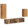 vidaXL Conjunto de mueble de TV Montaje en la pared 4 pcs Madera vieja