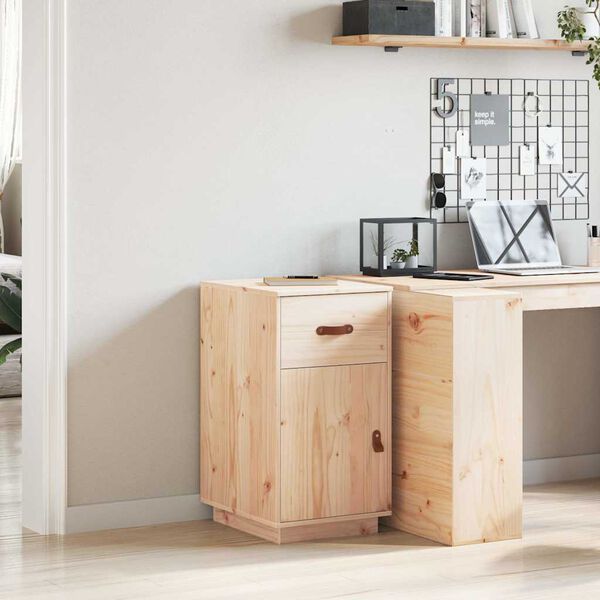 vidaXL Armario de escritorio madera maciza de pino 40x50x75 cm