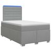 vidaXL Cama box spring con colch&oacute;n Gris Claro 120 x 190 cm Tela