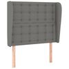 vidaXL Cabecero con orejas de tela gris oscuro 83x23x118/128 cm
