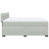 vidaXL Cama box spring con colch&oacute;n terciopelo gris claro 180x200 cm