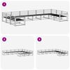 vidaXL Conjunto de sof&aacute;s de exterior 10 pcs Natural