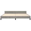 vidaXL Estructura de cama sin colch&oacute;n terciopelo gris claro 200x200 cm