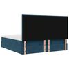 vidaXL Cama otomana con colchones y luces LED azul oscuro 200x200 cm
