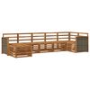 vidaXL Conjunto de sof&aacute;s de exterior 6 uds. Natural