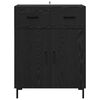 vidaXL Aparador Roble Negro 69,5 x 34 x 90 cm Madera de ingenier&iacute;a