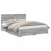 vidaXL Estructura de cama con caj&oacute;n Sonoma gris 160 x 200 cm