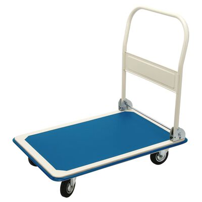 Draper Tools Carro plataforma asa plegable azul y blanco 90x60x85 cm