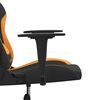 vidaXL Silla gaming tela negro y naranja
