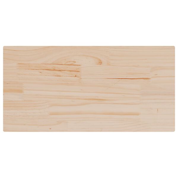 vidaXL Tablero de mesa rectangular 2 uds madera de pino 80x40x1,7 cm