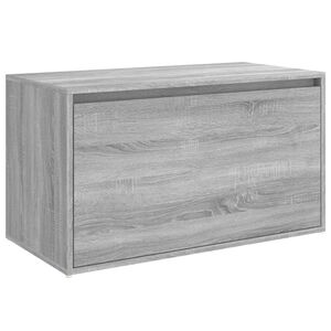 vidaXL Banco pasillo madera de ingeniería gris Sonoma 80x40x45 cm