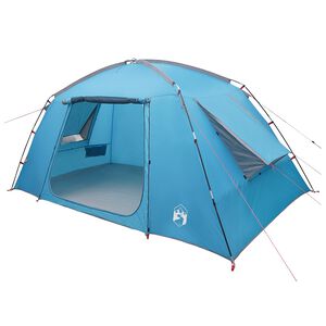 vidaXL Tienda Caba&ntilde;a con techo Azul 400 x 210 x 180 cm Poli&eacute;ster