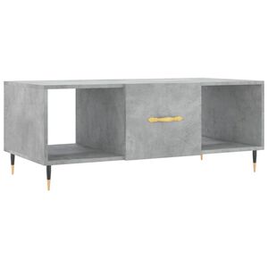 vidaXL Mesa de centro madera contrachapada gris hormig&oacute;n 102x50x40 cm