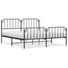 vidaXL Estructura cama sin colch&oacute;n con estribo metal negro 183x213 cm