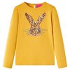 Camiseta infantil de manga larga color ocre 128