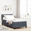vidaXL Cama tipo Box Spring Gris oscuro 190 x 90 cm Terciopelo