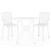 vidaXL Mesa y sillas de bistr&oacute; 3 piezas aluminio fundido blanco