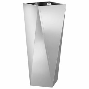 vidaXL Jardinera Plateado 30 x 30 x 75 cm Acero Galvanizado