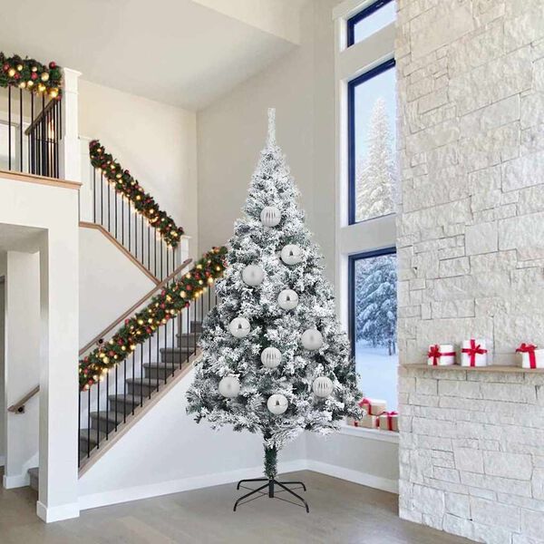 vidaXL Juego de Esferas de Navidad 4 pcs Plateado Plástico