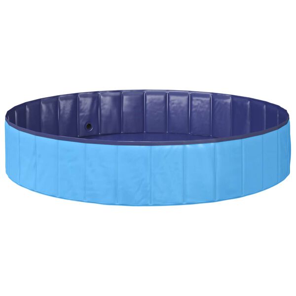 vidaXL Piscina Plegable para Perros Azul 160 x 160 x 30 cm PVC