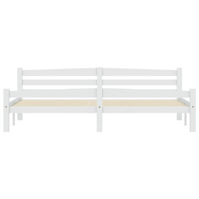 vidaXL Estructura de cama de madera maciza de pino blanca 200x200 cm