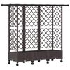vidaXL Cama elevada con trellis y techo Marr&oacute;n 164 x 40 x 127 cm PP