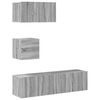 vidaXL Set de muebles para TV 4 pzas madera contrachapada gris Sonoma