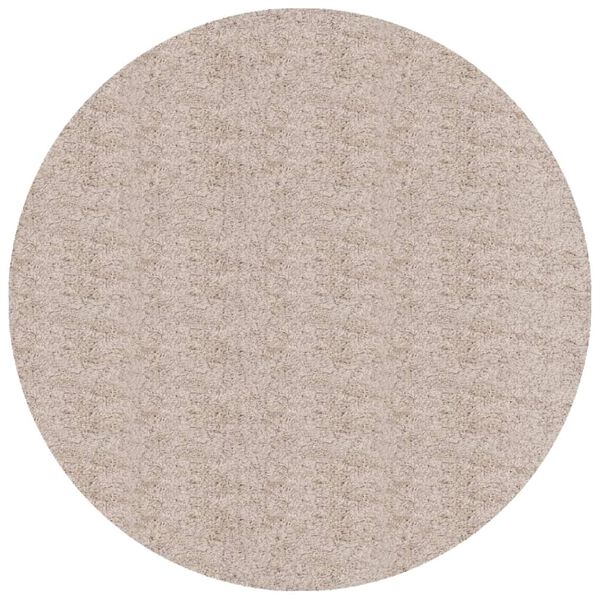 vidaXL Alfombra peluda de pelo largo moderna PAMPLONA beige &Oslash; 160 cm