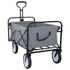 vidaXL Carro de Mano Plegable Manual Gris 94 x 53 x 99 cm Tela Oxford