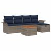 vidaXL Conjunto de sof&aacute;s de jard&iacute;n 6 uds. Gris rat&aacute;n sint&eacute;tico