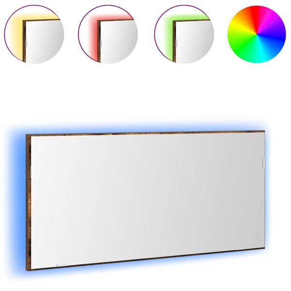 vidaXL Espejo Marr&oacute;n 80 x 37 cm Vidrio y Madera Ingenierizada