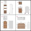 vidaXL Conjunto de armarios de cocina de 8 piezas "Lyon" de madera de ingenier&iacute;a blanca