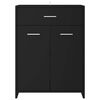 vidaXL Armario de ba&ntilde;o madera contrachapada negro 60x33x80 cm