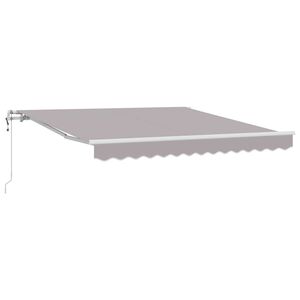 vidaXL Toldo Retr&aacute;ctil Manual Gris Claro 300 x 250 cm tela
