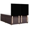vidaXL Cama box spring con colch&oacute;n tela marr&oacute;n oscuro 140x190 cm