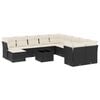 vidaXL Set de sof&aacute;s de jard&iacute;n 12 piezas cojines rat&aacute;n sint&eacute;tico negro