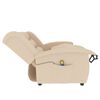 vidaXL Sillón reclinable de masaje de 2 plazas tela crema