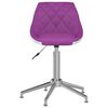 vidaXL Silla de oficina giratoria de cuero sint&eacute;tico morado y blanco
