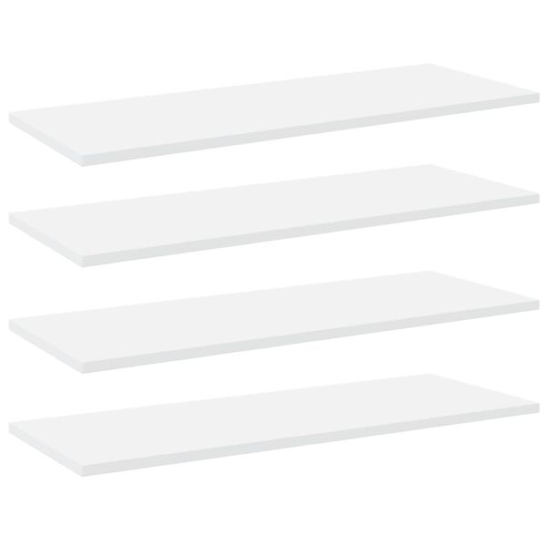 vidaXL Estantes para estanter&iacute;a 4 uds contrachapada blanco 80x30x1,5cm