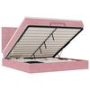 vidaXL Estructura de cama otomana colchones terciopelo rosa 200x200cm