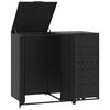 vidaXL Cobertizo de 2 contenedores de basura acero negro 138x79x117 cm