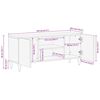vidaXL Mueble de TV madera maciza de mango gris claro 105x33,5x46 cm
