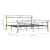 vidaXL Estructura de cama sin colch&oacute;n metal negro 200x200 cm
