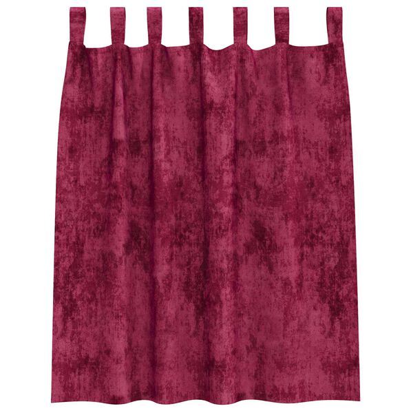 vidaXL Cortinas de Terciopelo 2 pcs Rojo vino 140 x 140 cm Terciopelo