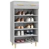 vidaXL Mueble zapatero madera contrachapada gris Sonoma 60x35x105 cm