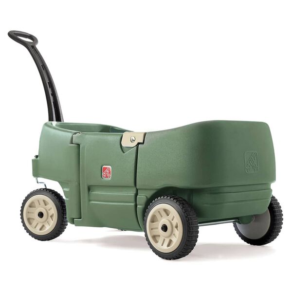 Step2 Carrito de mano para ni&ntilde;os Wagon for Two Plus verde
