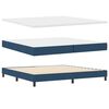 vidaXL Cama tipo Box Spring con colch&oacute;n Azul 200 x 200 cm tela