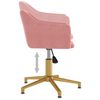 vidaXL Sillas de comedor giratorias 2 unidades terciopelo rosa